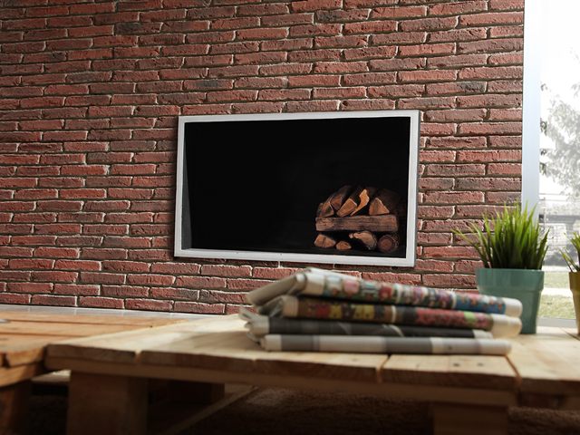 Raum mit Brick Ladrillo Adobe